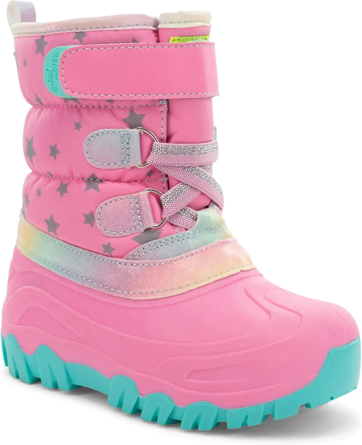 Western Chief Kids Ascend Faux Fur Cold Weather Boots  Waterproof Winter Boots for Girls & Boys  Warm, Cozy & Reflective for Snow Adventures