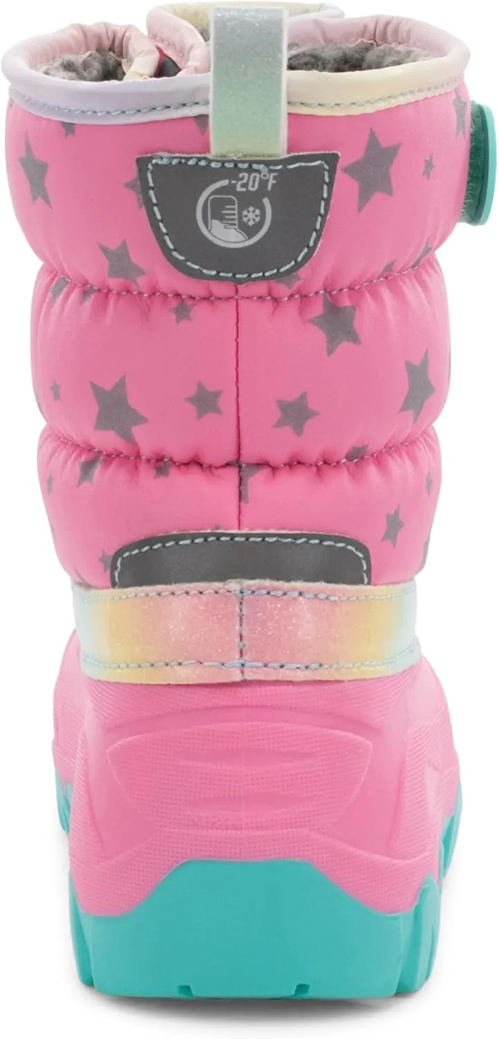 Western Chief Kids Ascend Faux Fur Cold Weather Boots  Waterproof Winter Boots for Girls & Boys  Warm, Cozy & Reflective for Snow Adventures