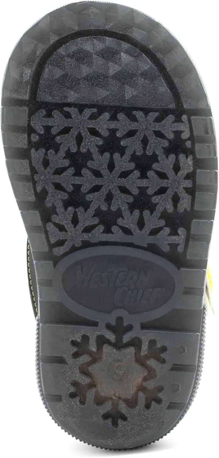 Western Chief Kids Denali Lighted Faux Fur Cold Weather Boots  Waterproof Snow Boots with Reflective Glitter, Warm and Cozy Winter Boots for Toddlers and Kids