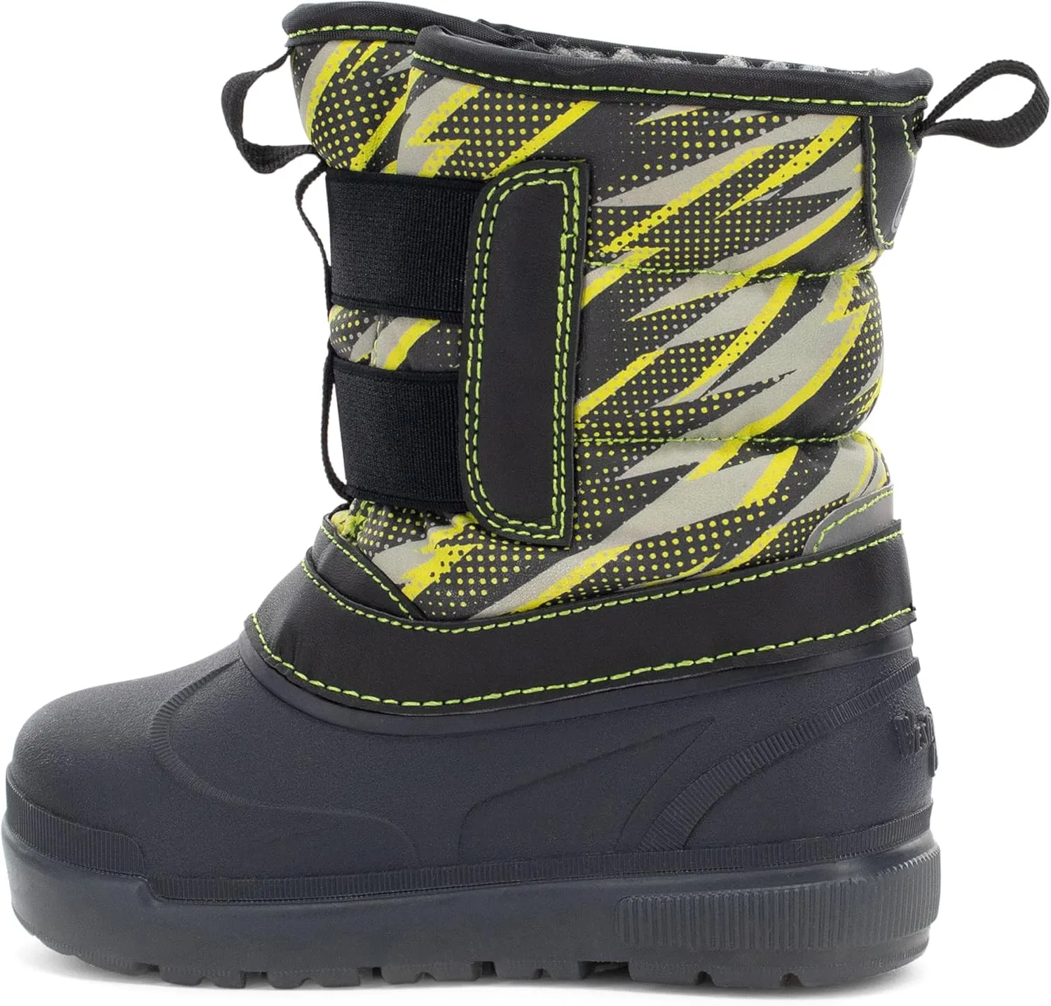 Western Chief Kids Denali Lighted Faux Fur Cold Weather Boots  Waterproof Snow Boots with Reflective Glitter, Warm and Cozy Winter Boots for Toddlers and Kids