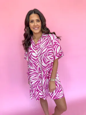 Wild Over You Dress - Hot Pink