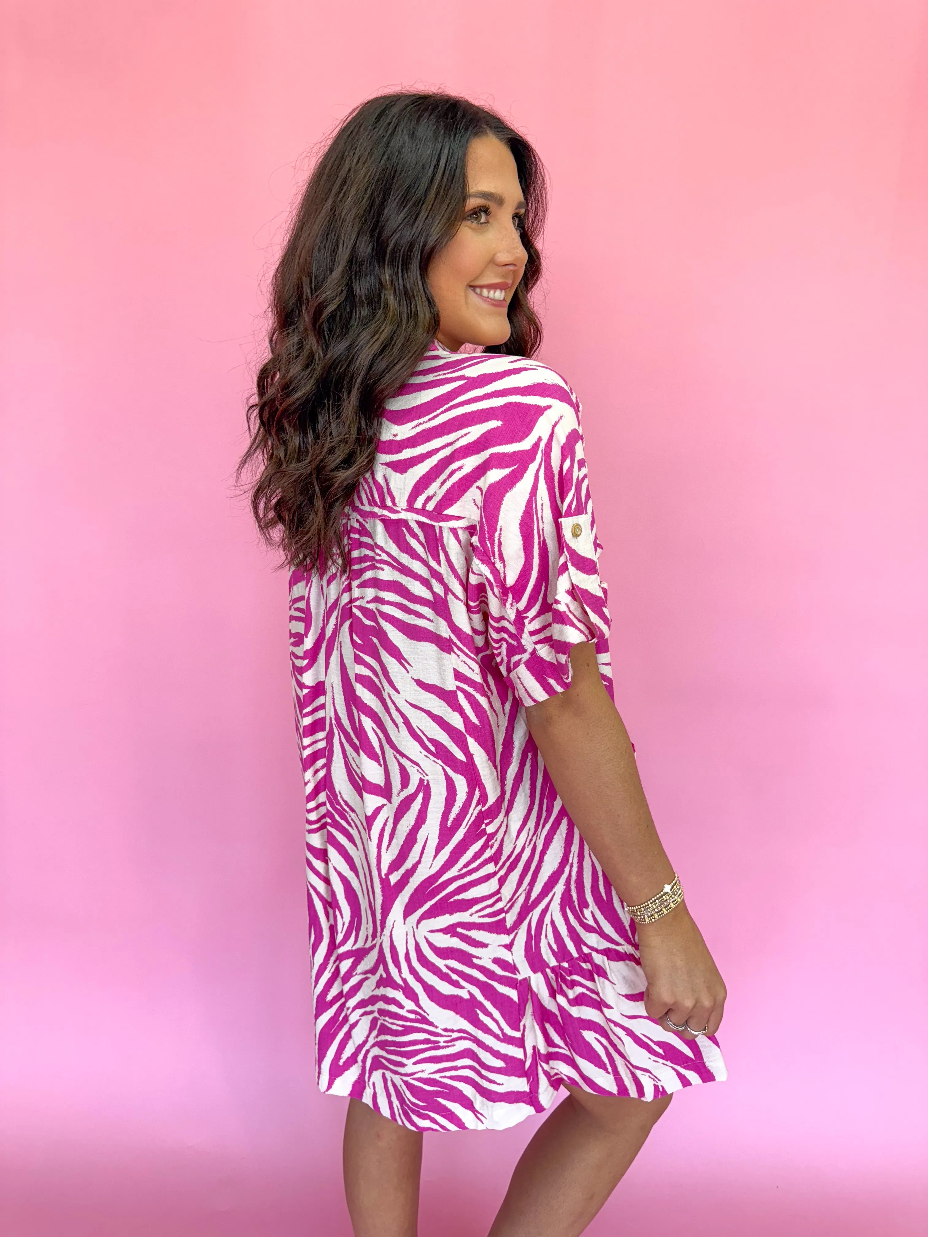 Wild Over You Dress - Hot Pink