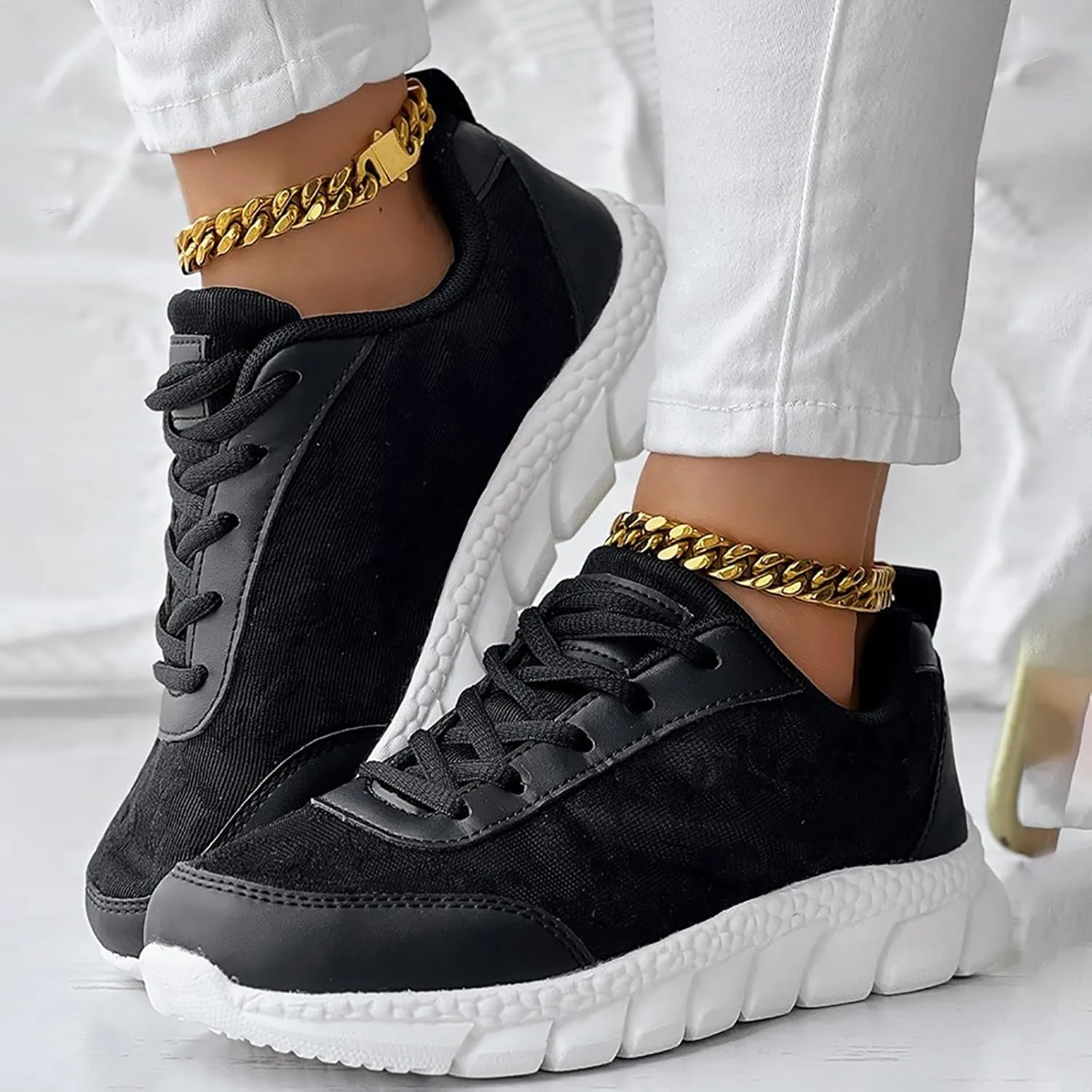 Women Walking Running Shoes Comfortable Soft Sole Breathable Sports Shoes Fashionable Mesh Casual Sneaker for Women Non Slip Workout Gym Sports Athletic Fashion Sneakers