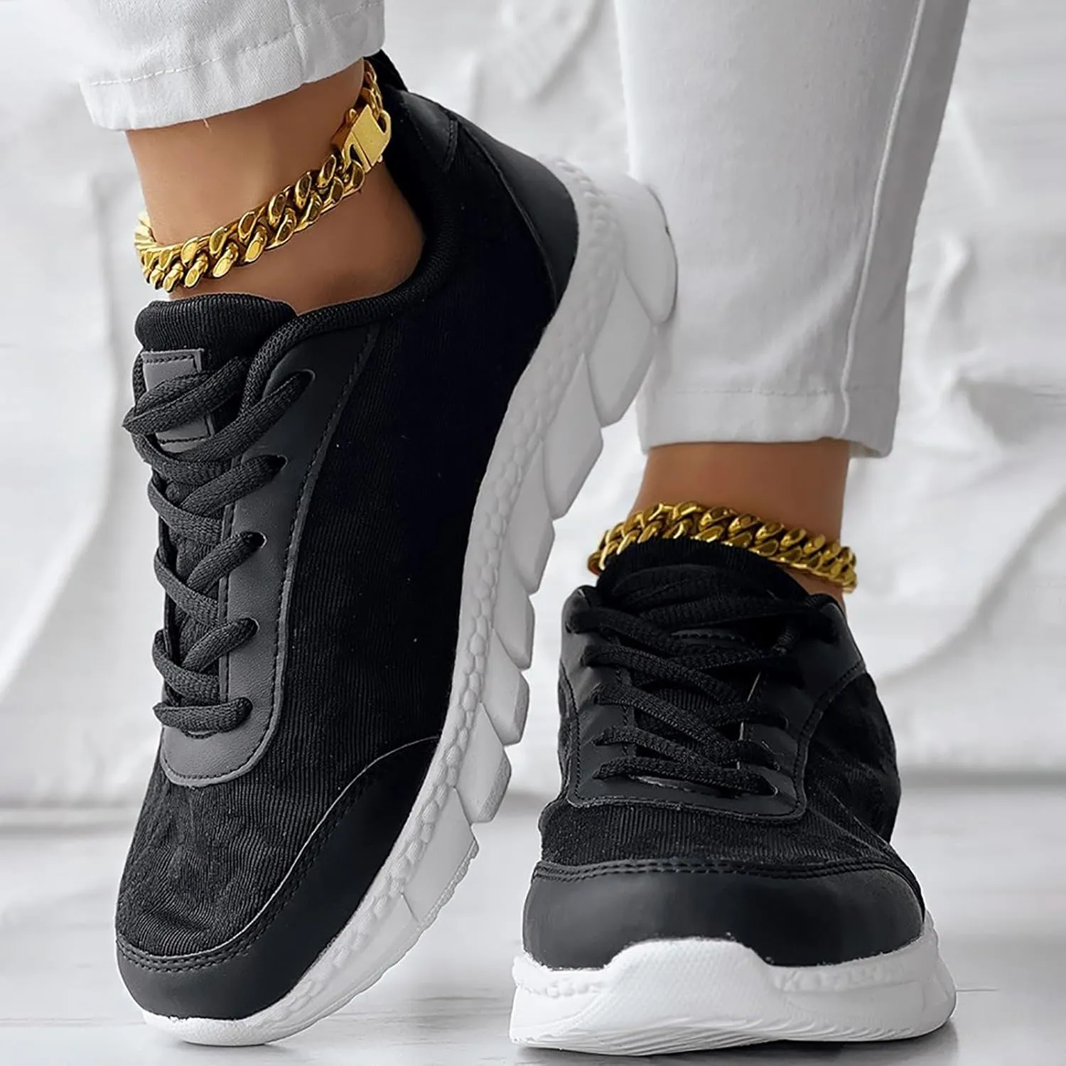 Women Walking Running Shoes Comfortable Soft Sole Breathable Sports Shoes Fashionable Mesh Casual Sneaker for Women Non Slip Workout Gym Sports Athletic Fashion Sneakers