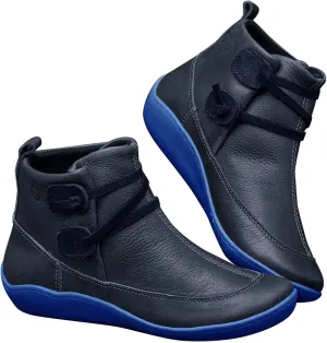Women's Ankle Boots & Booties Wide Ankle Booties for Women Short Boots for Women Low Heel Hiking Boot Laces Men Cozy Warm Lightweight Slip on Pointed Toe Leather Casual