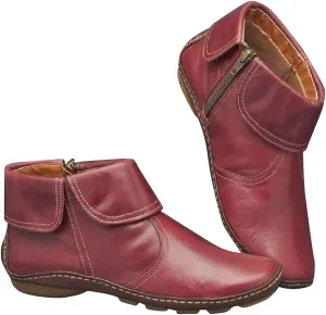 Womens Boots Ankle Brown Booties with Heel Steel Toe Boots for Women Boot Shoes for Women Cozy Warm Lightweight Cut Out Chunky Stacked Heel Slip on