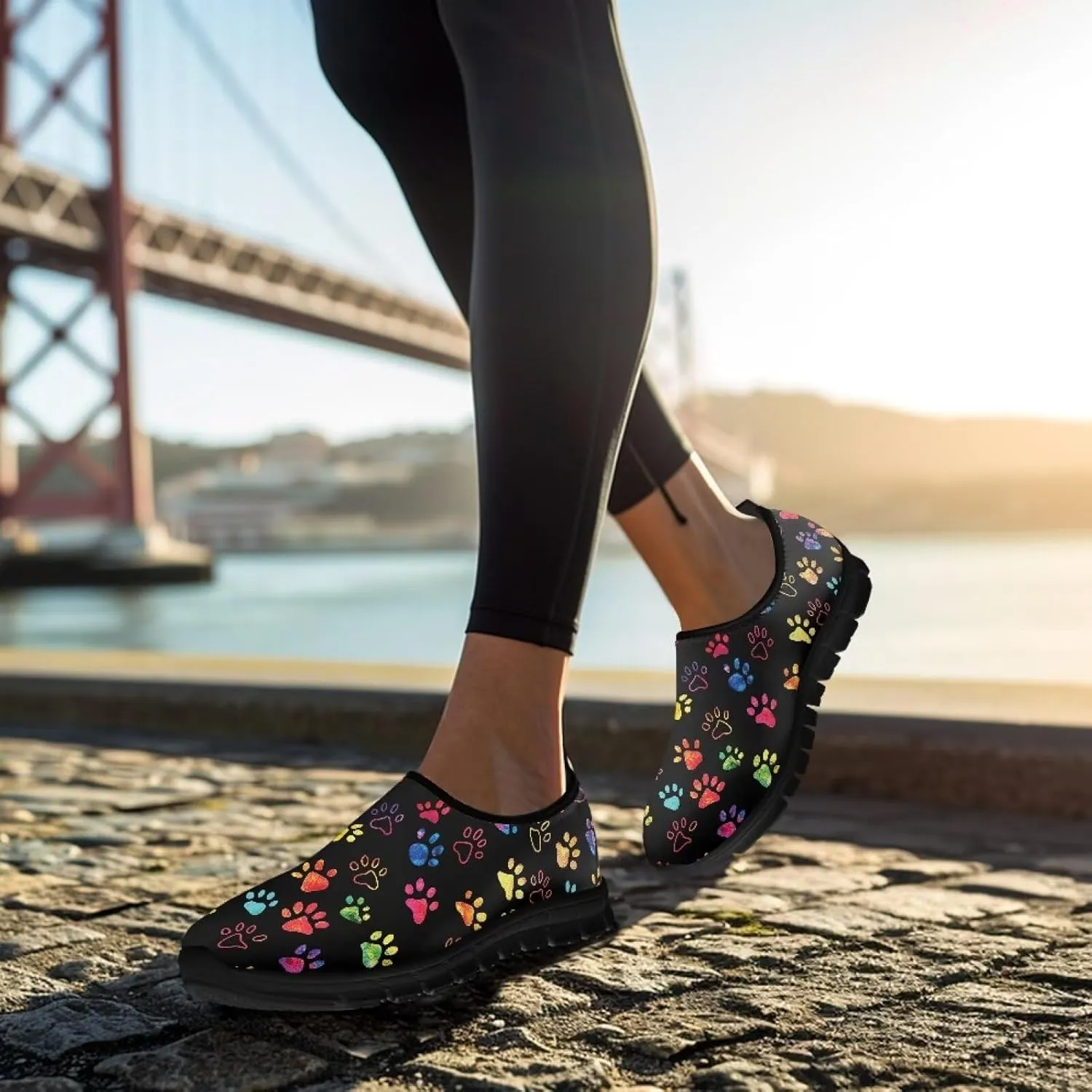 Women's Casual Sneakers Lightweight Breathable Running Shoes Comfort Non Slip Sports Shoes Slip On Sneakers Soft Loafers Walking Outdoor Travel Shoes US 5.5-11.5