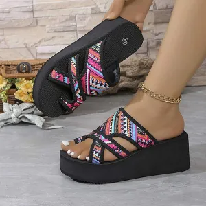 Women's Fashionable Wedge Heel Slippers 47172491C