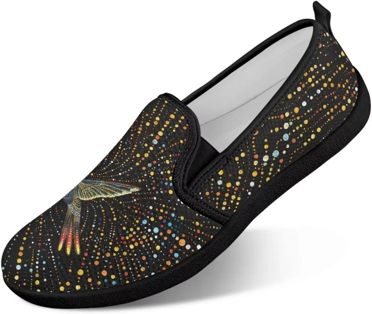 Women's Mesh Flats Shoes Casual Breathable Slip On Sneakers Non-Slip Low Top Outdoor Walking Loafers
