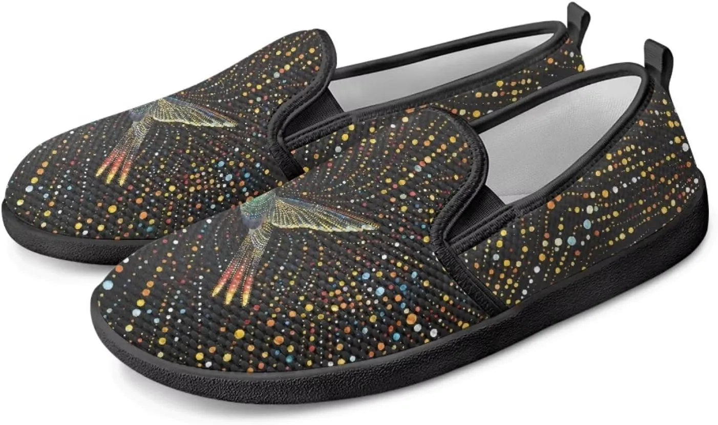 Women's Mesh Flats Shoes Casual Breathable Slip On Sneakers Non-Slip Low Top Outdoor Walking Loafers