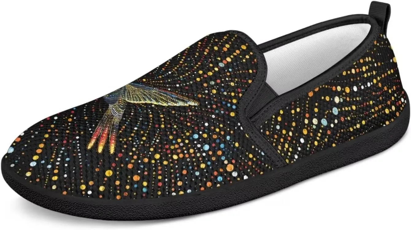 Women's Mesh Flats Shoes Casual Breathable Slip On Sneakers Non-Slip Low Top Outdoor Walking Loafers