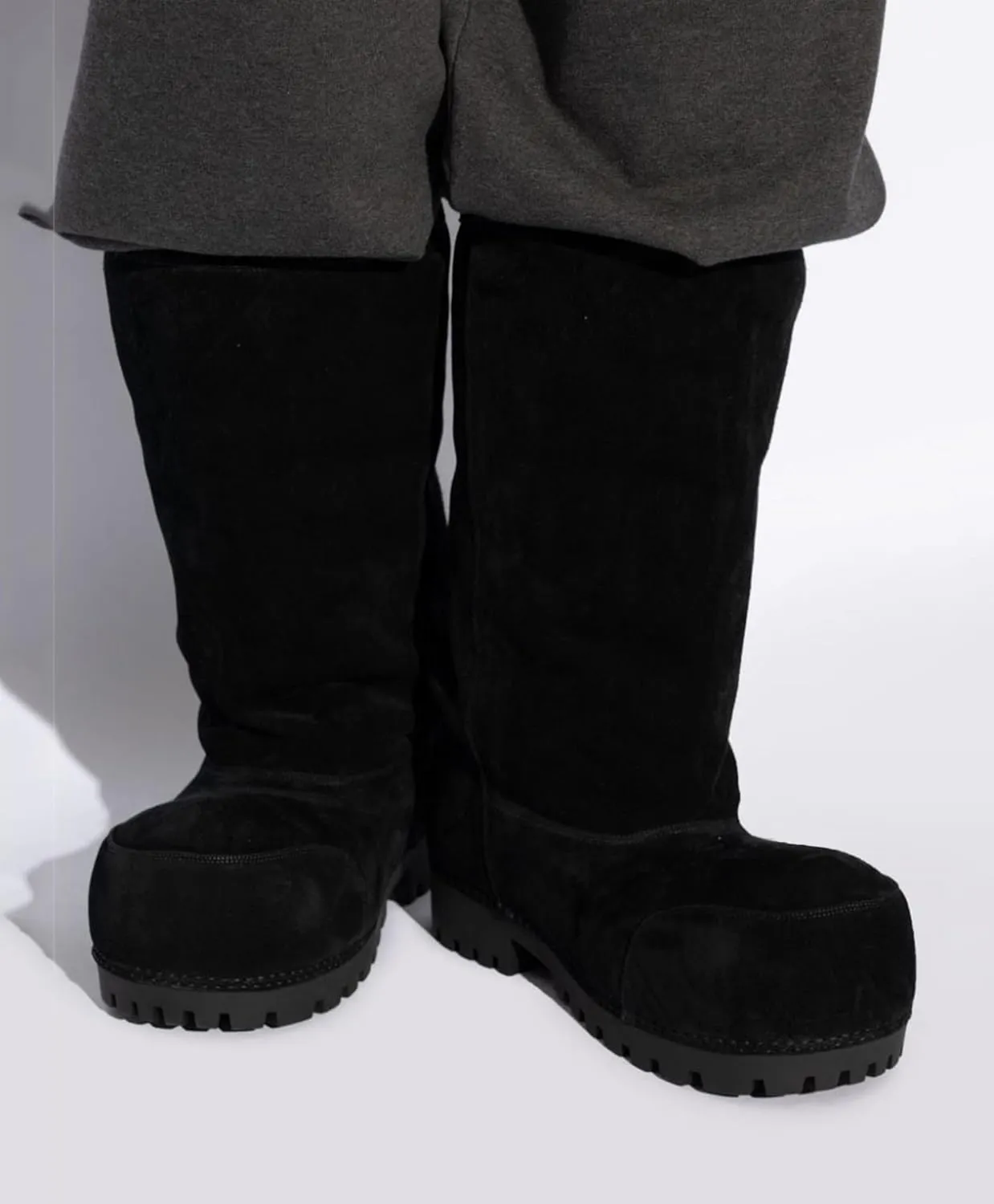 Women's Platform Snow Boots Suede Fur Hippy Mid Calf Winter Boots Classic Slip On Comfortable High Boots Chunky Trending Shoes