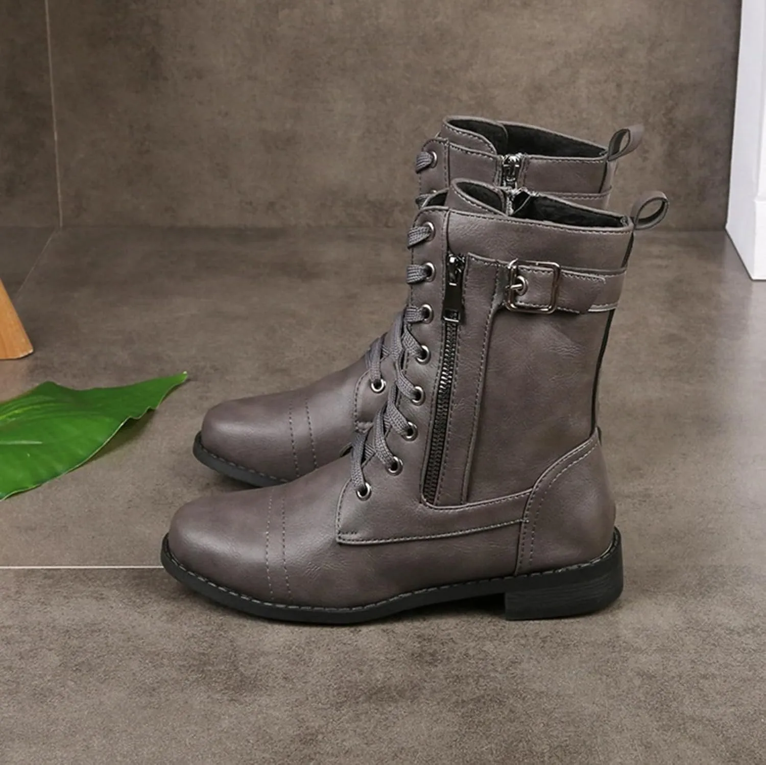 Work Boots for Women Ankle Womens Heeled Booties Extra Wide Boots Women Ankle Boot Closed Head Cute Cozy Closed Pointed Toe Low Block Heel Zip Up