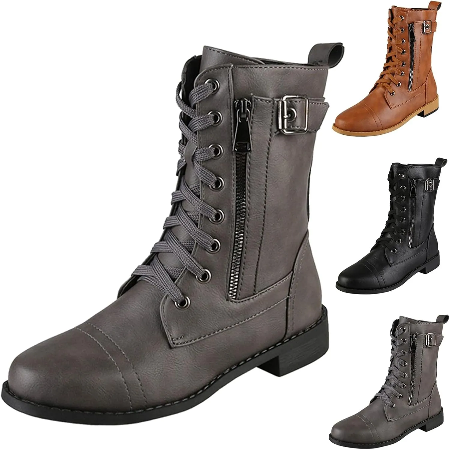 Work Boots for Women Ankle Womens Heeled Booties Extra Wide Boots Women Ankle Boot Closed Head Cute Cozy Closed Pointed Toe Low Block Heel Zip Up